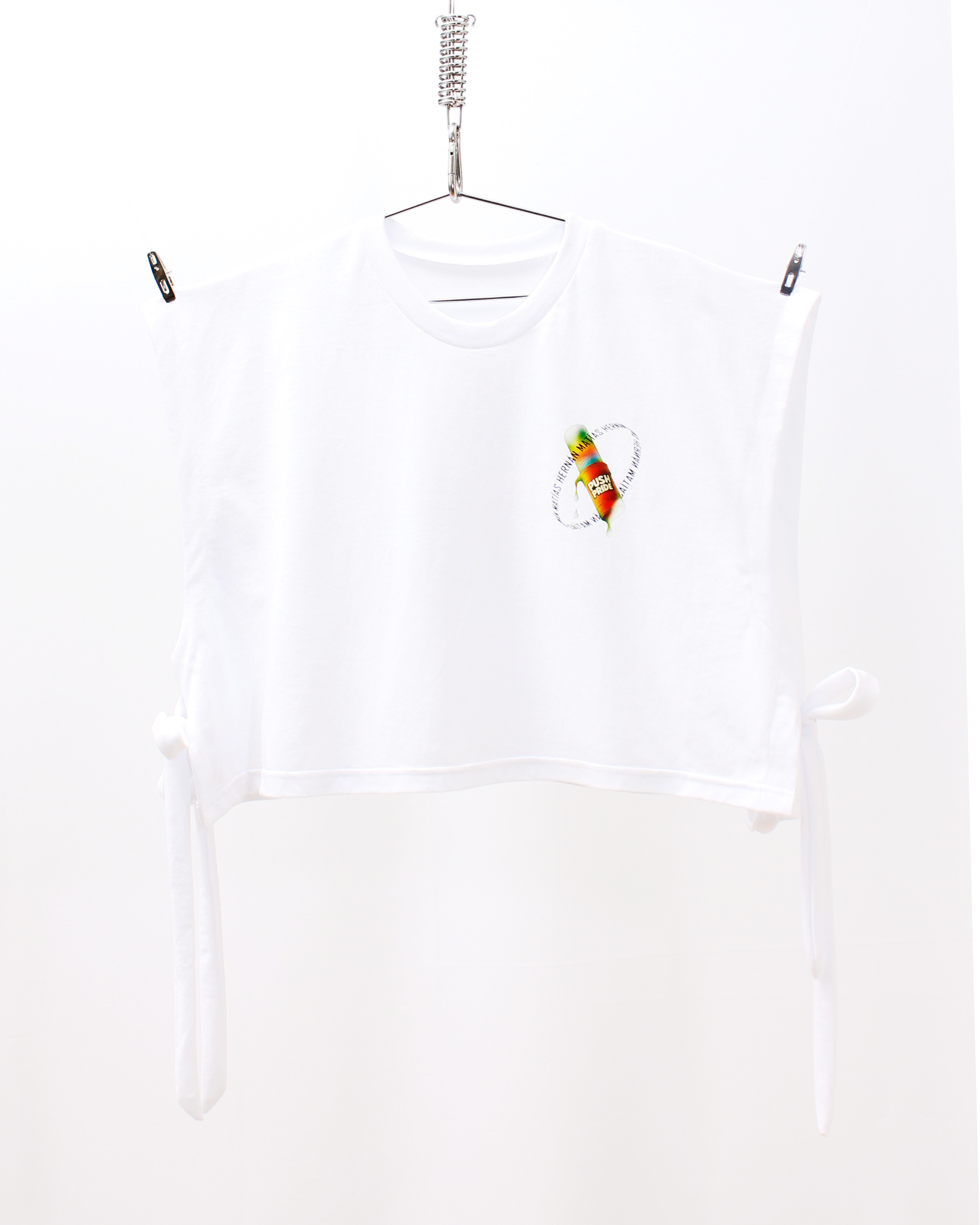 Polera Croptop Blanca PushPride