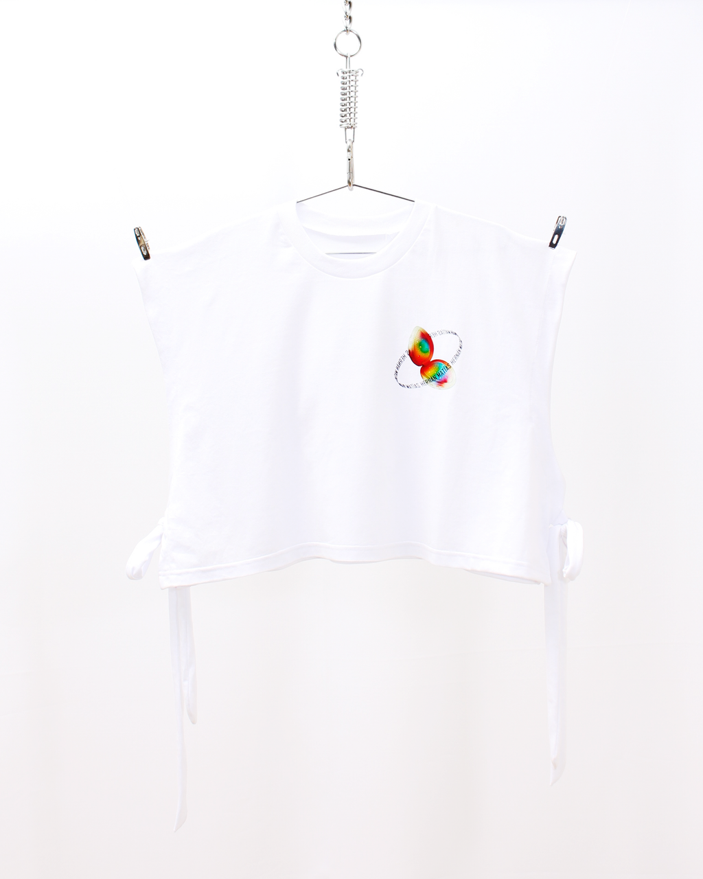 Polera Croptop Blanca Frutillita