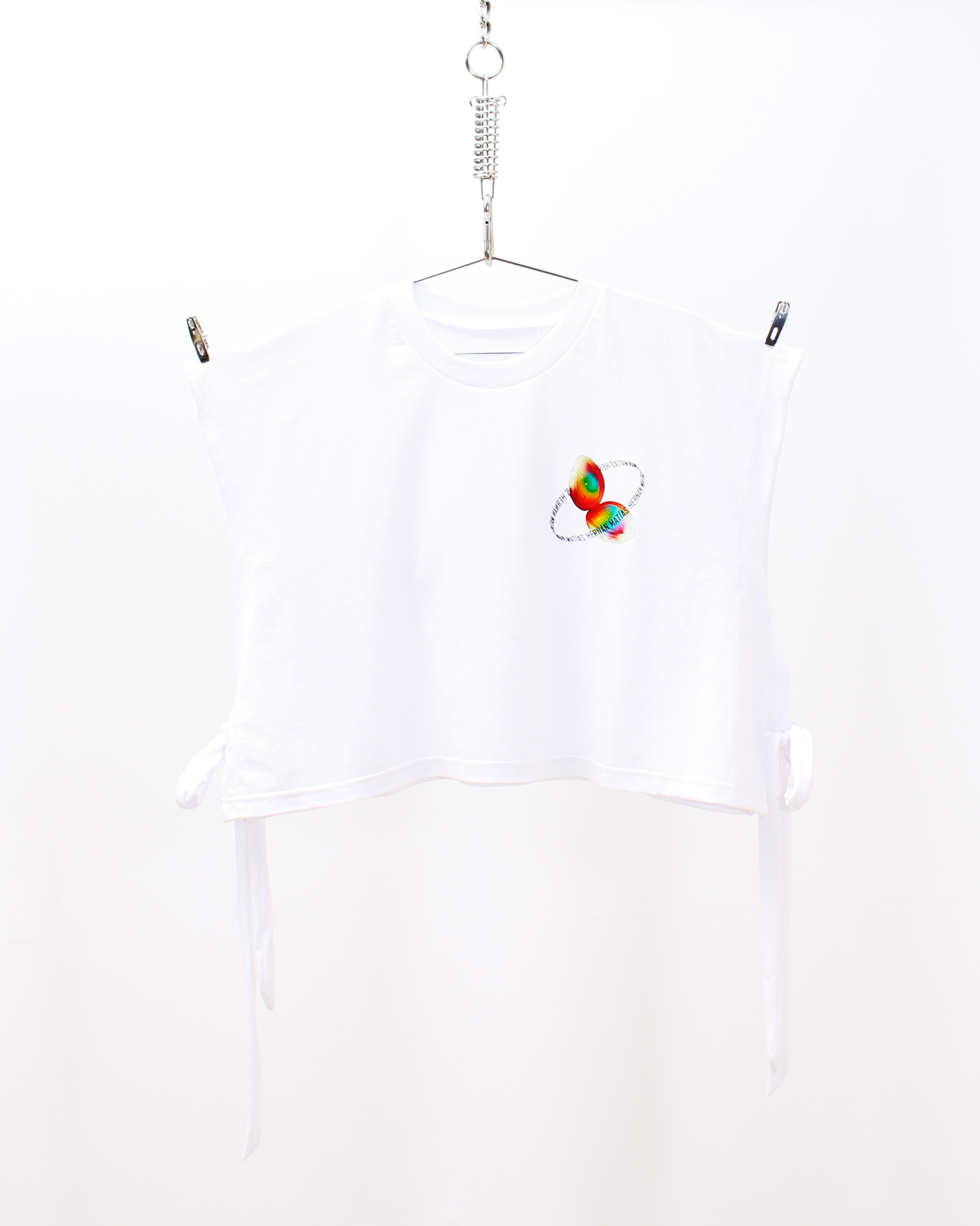 Polera Croptop Blanca Frutillita
