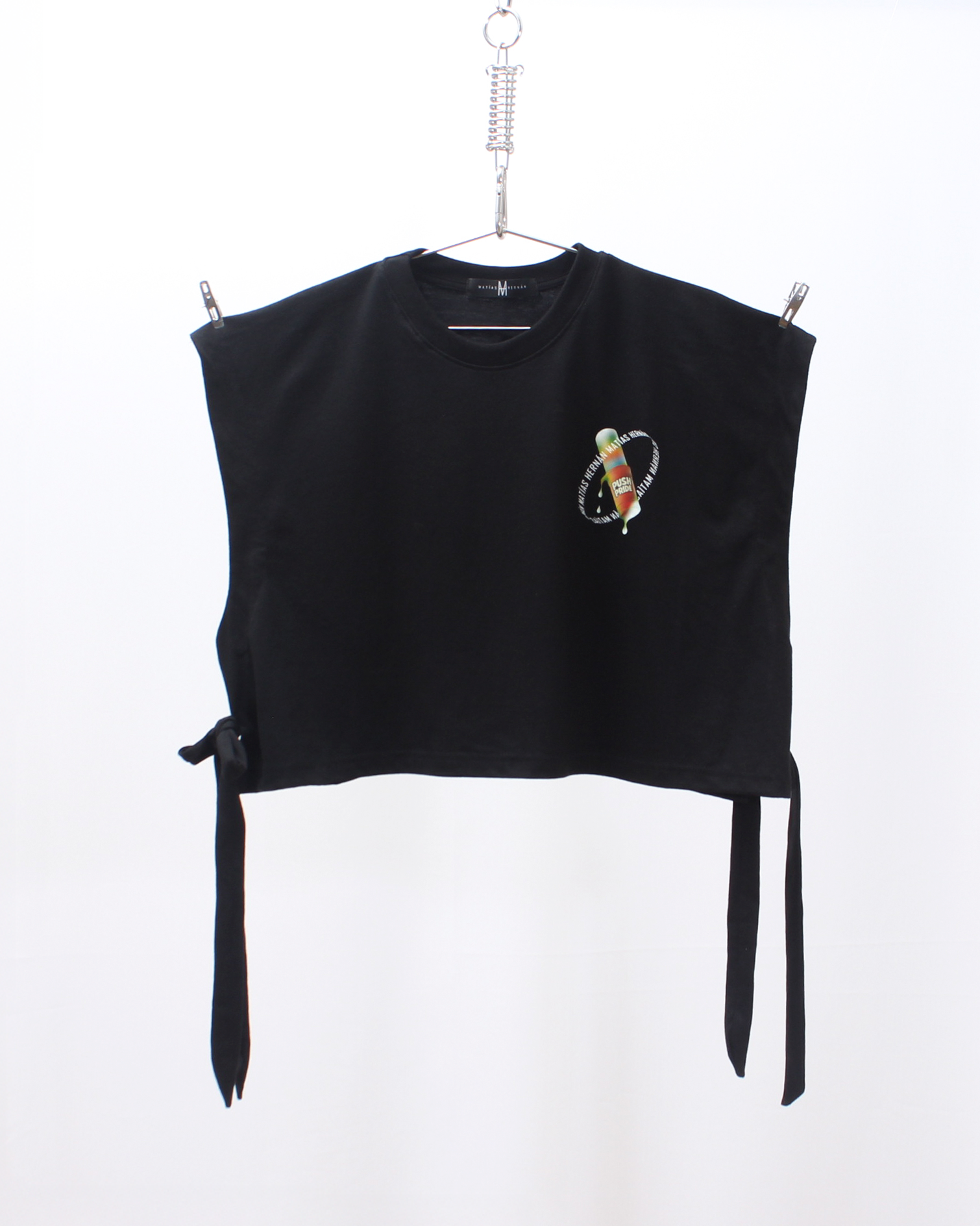 Polera Croptop Negra PushPride
