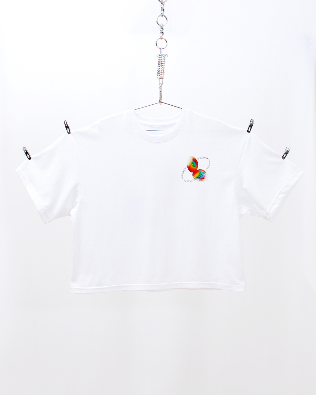 Polera Boxyfit Blanca Frutillita