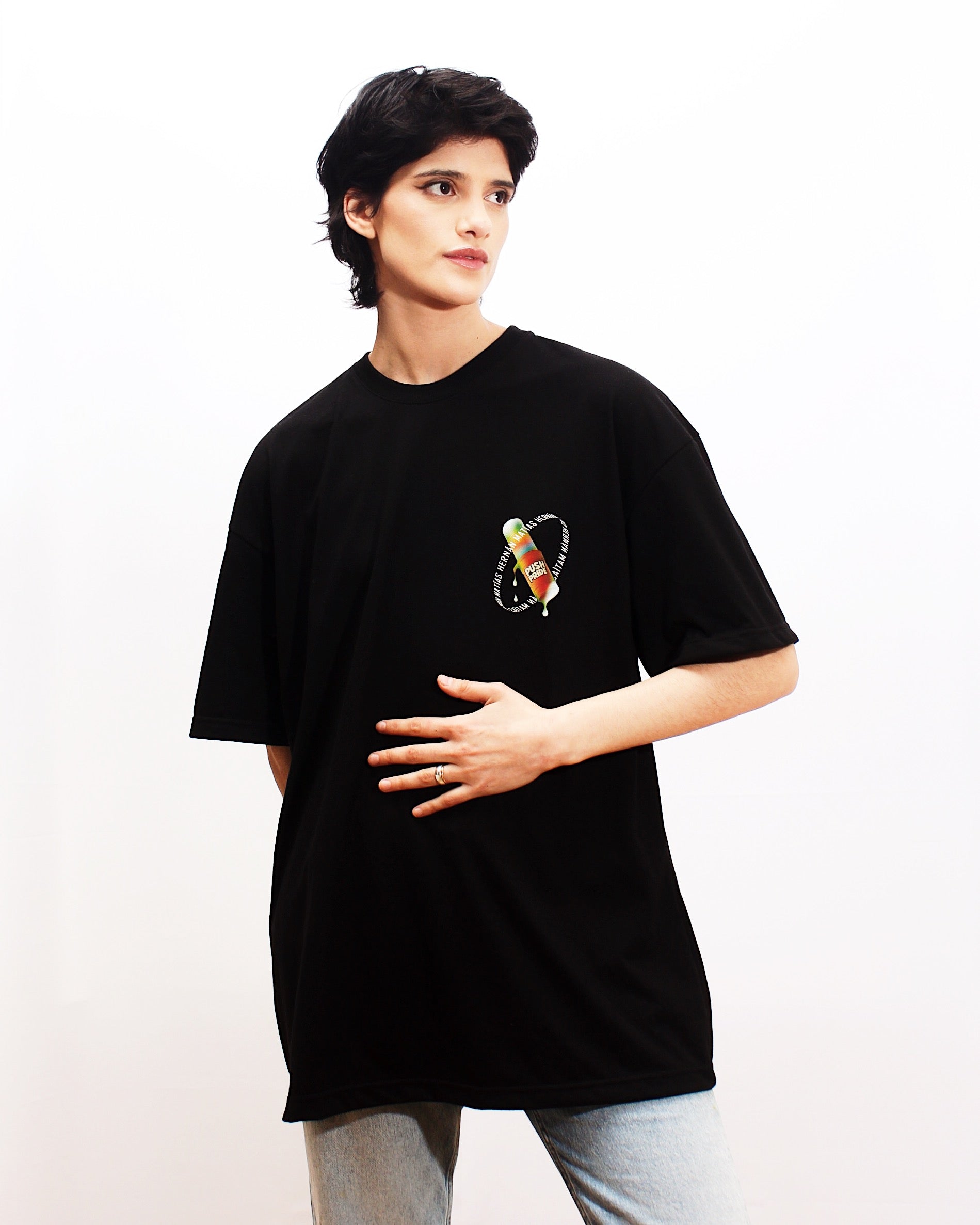 Polera Oversize Negra PushPride