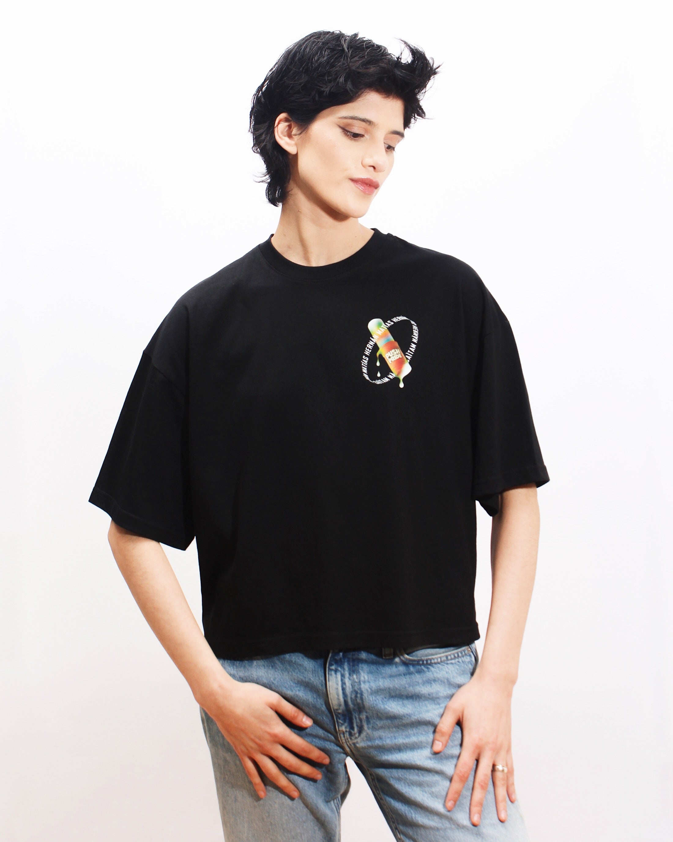 Polera Boxyfit Negra PushPride