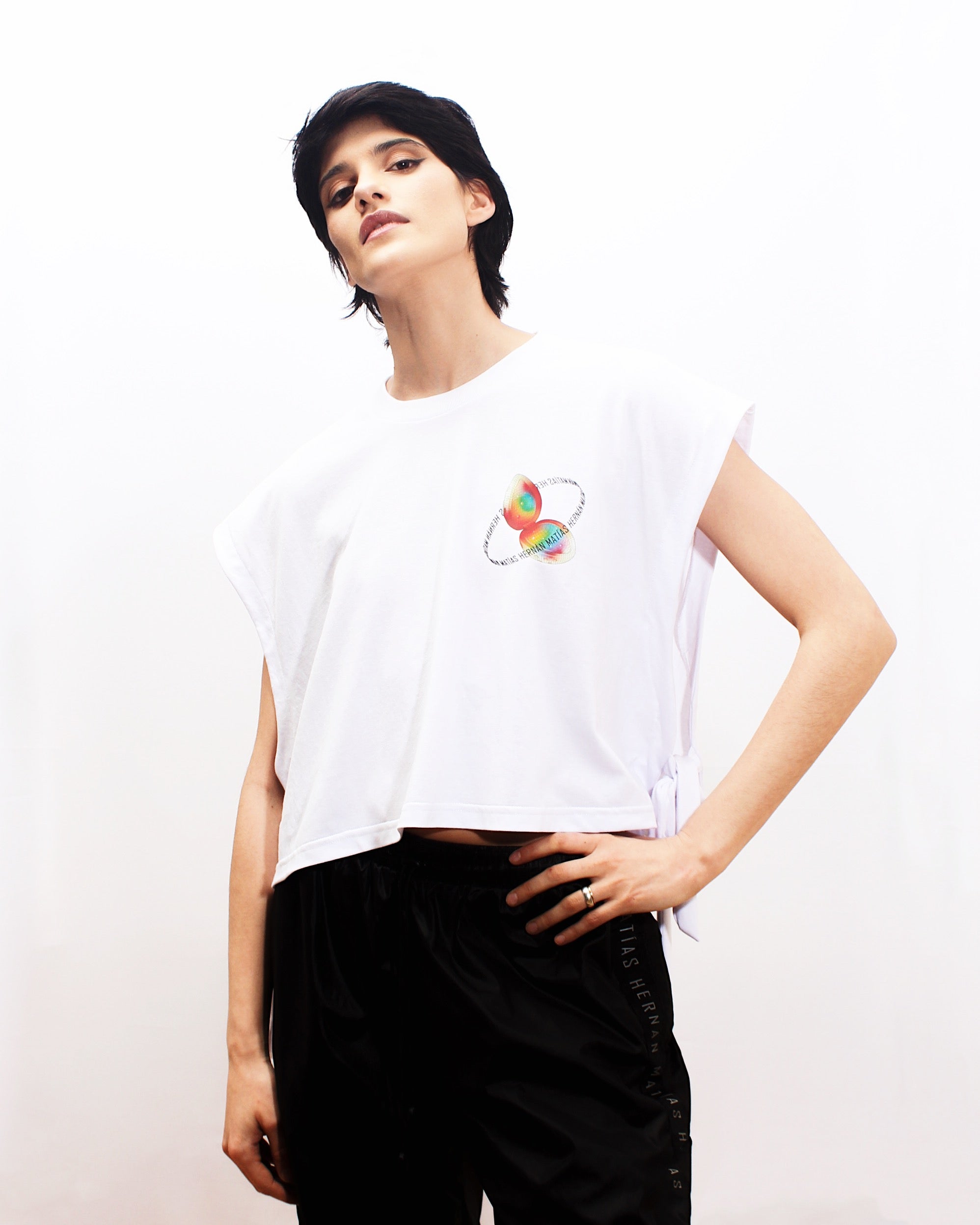 Polera Croptop Blanca Frutillita