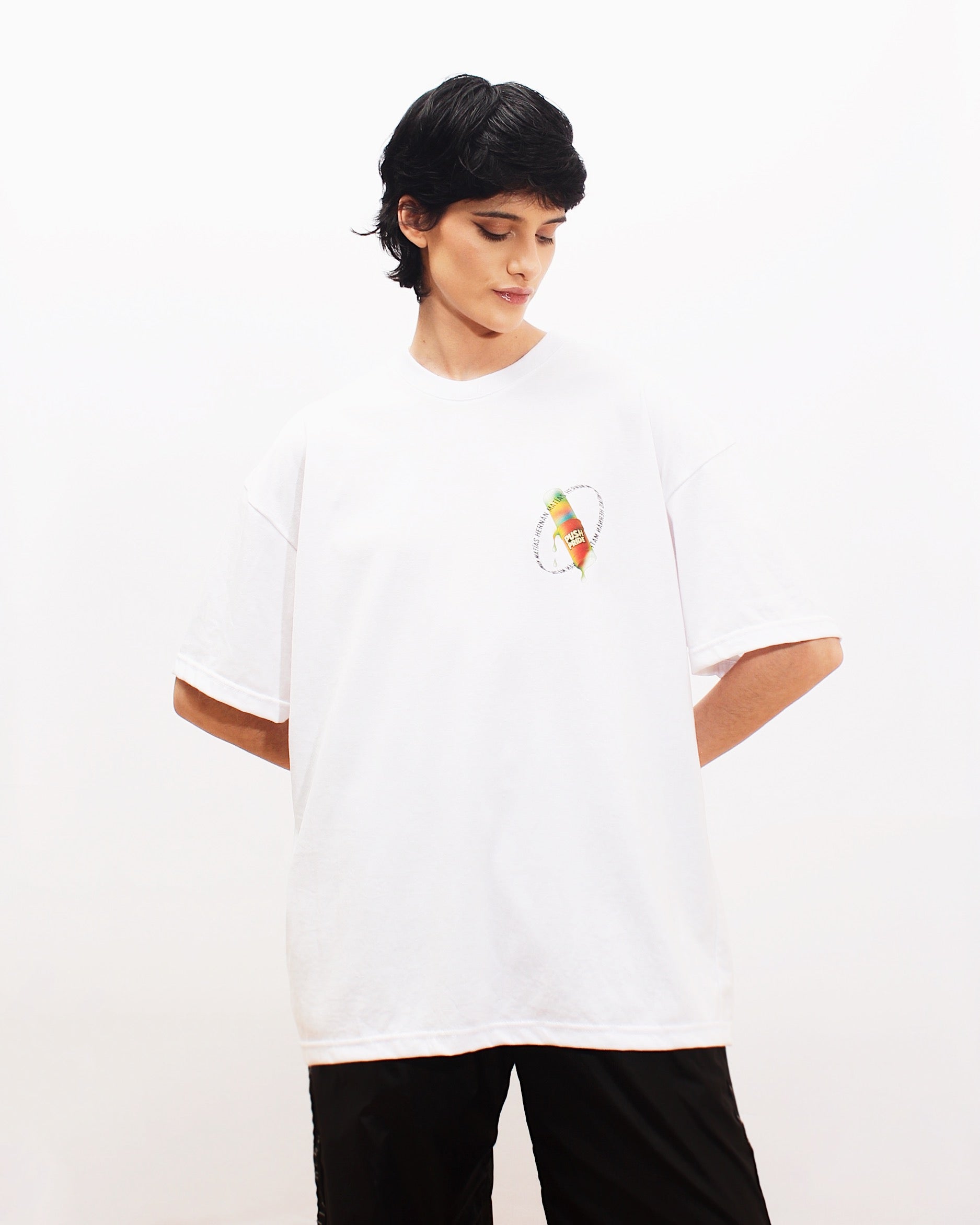 Polera Oversize Blanca PushPride