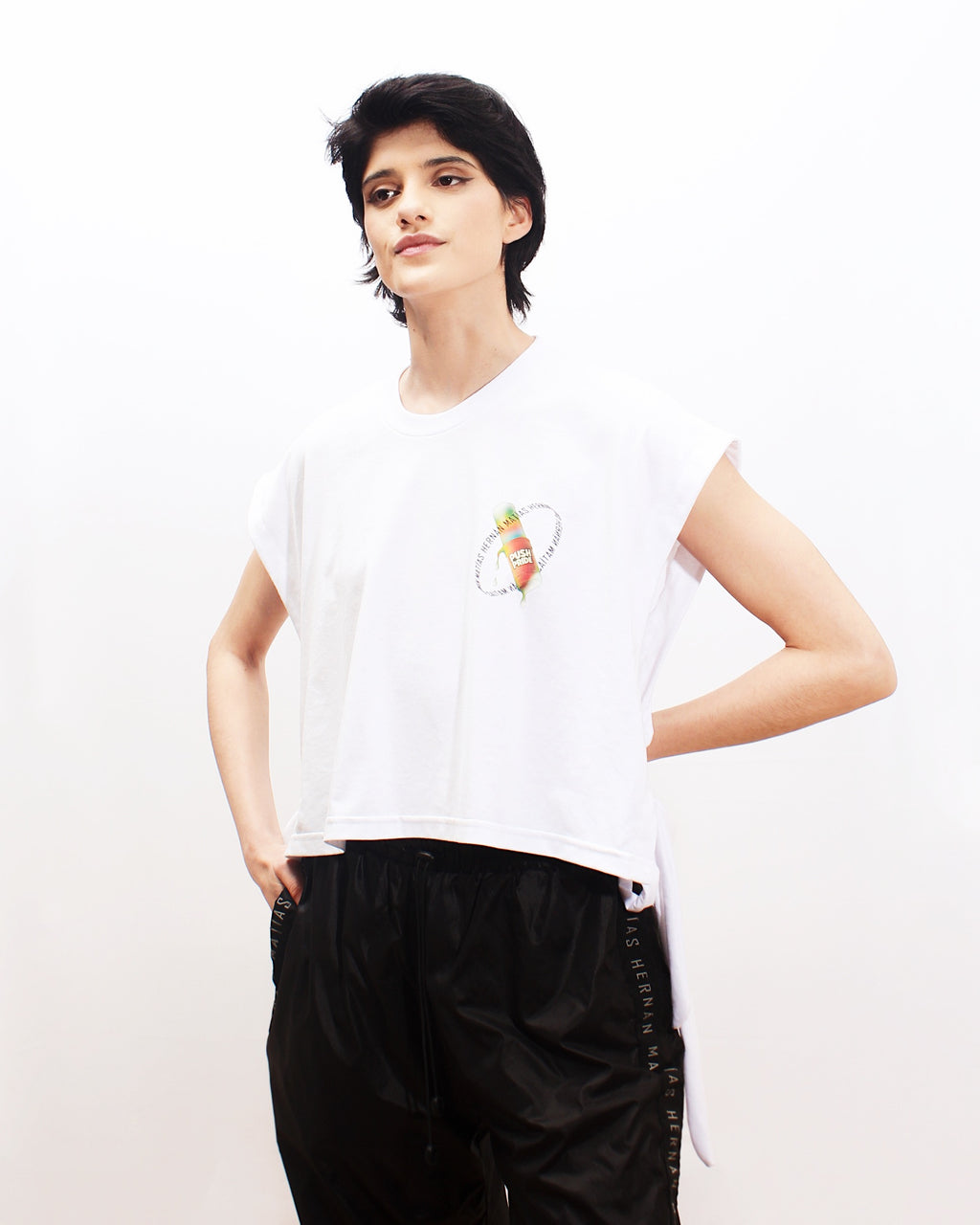 Polera Croptop Blanca PushPride