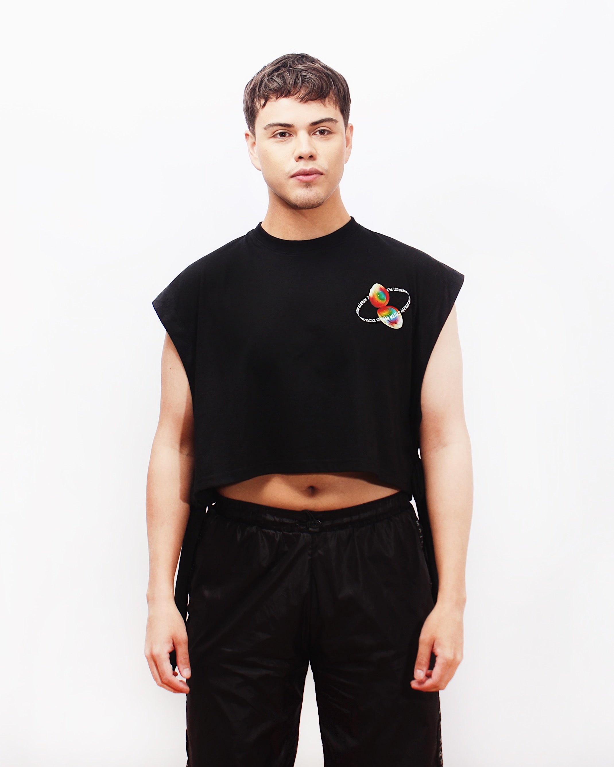 Polera Croptop Negra Frutillita