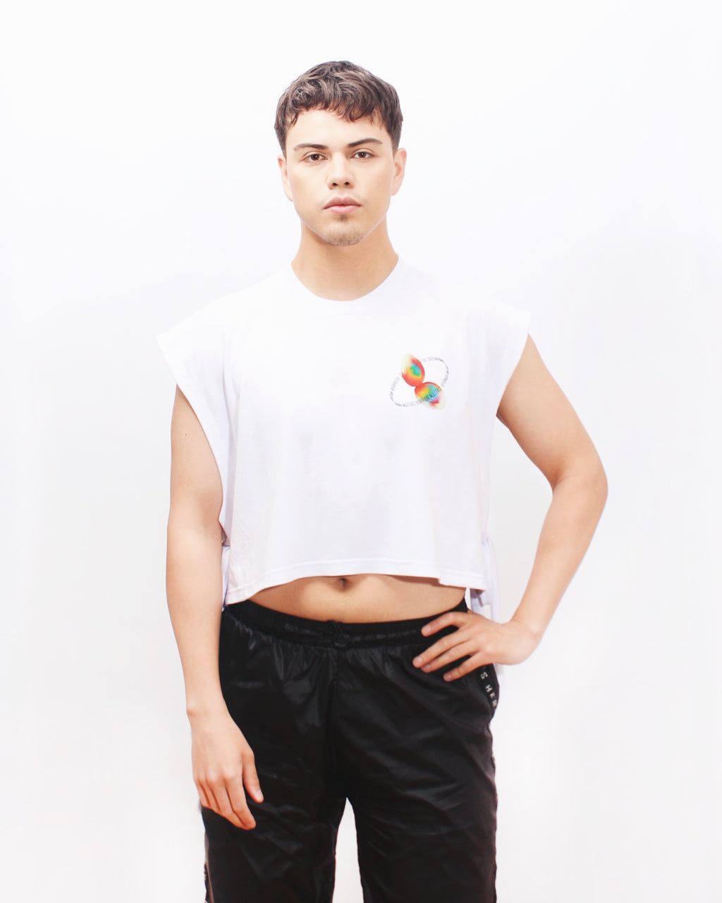 Polera Croptop Blanca Frutillita