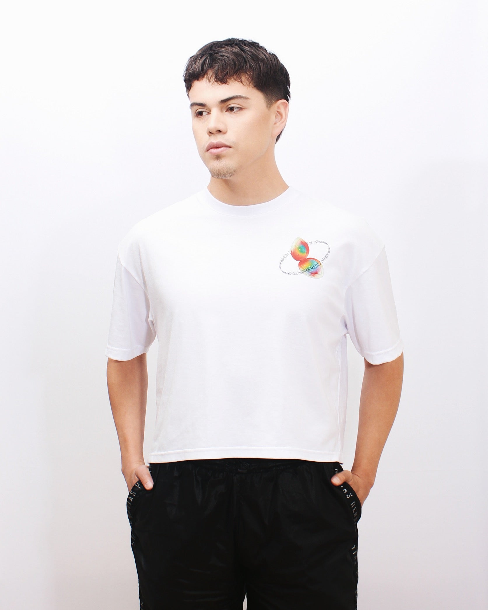 Polera Boxyfit Blanca Frutillita