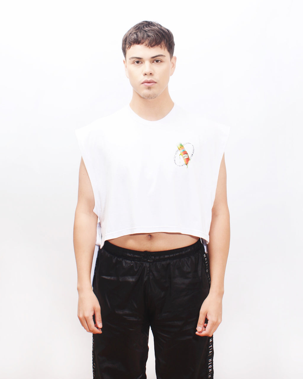 Polera Croptop Blanca PushPride