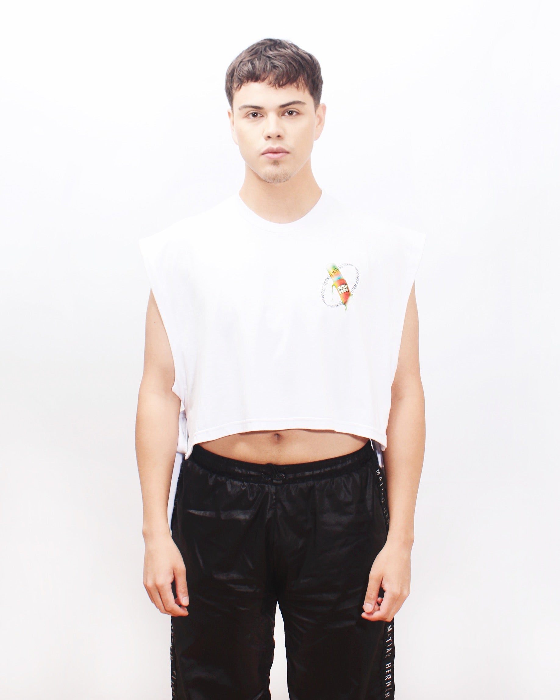 Polera Croptop Blanca PushPride