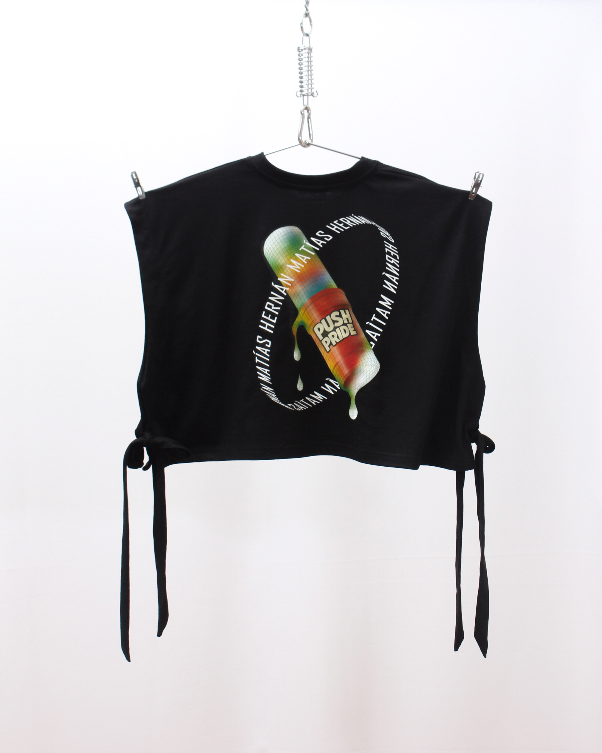 Polera Croptop Negra PushPride