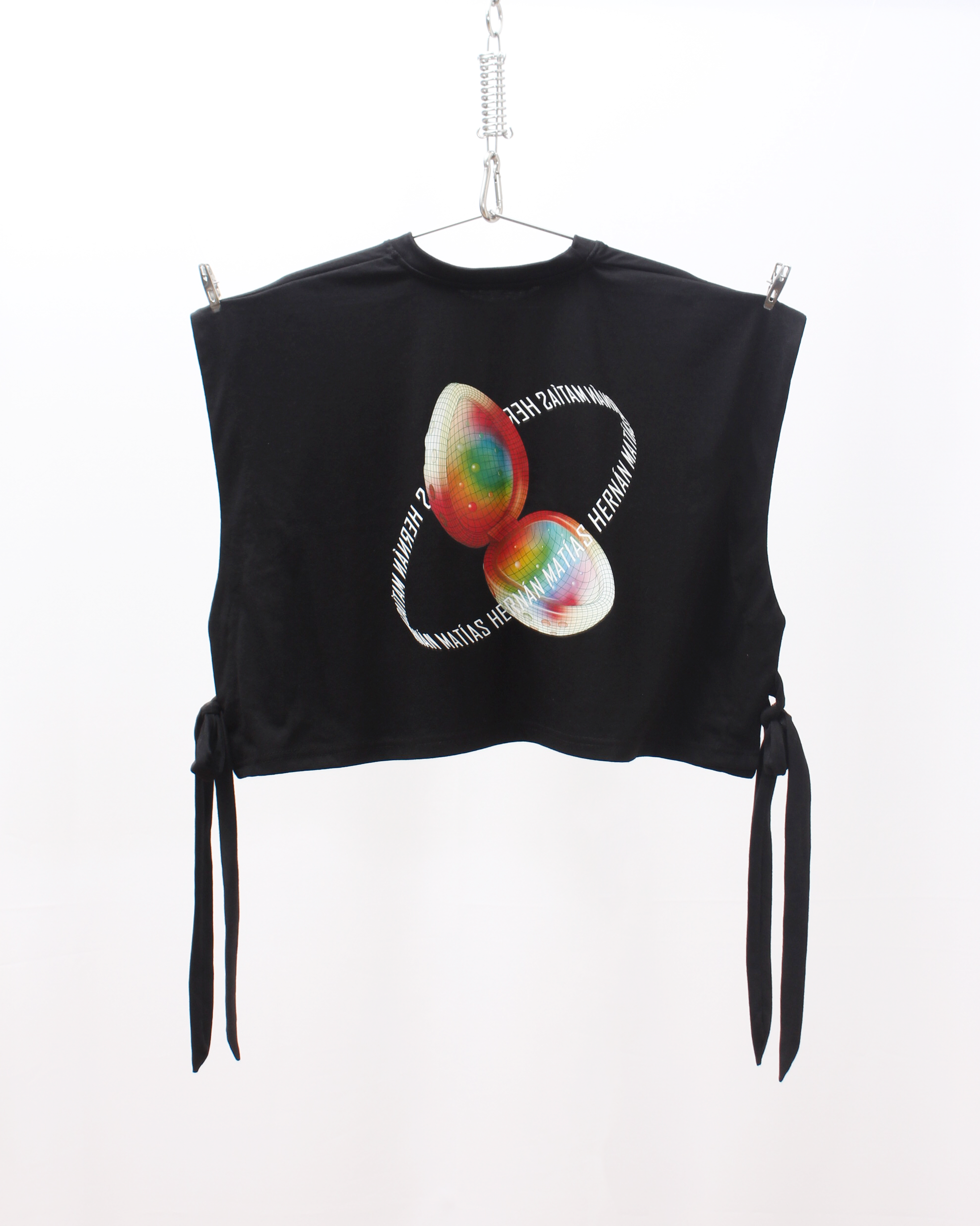 Polera Croptop Negra Frutillita