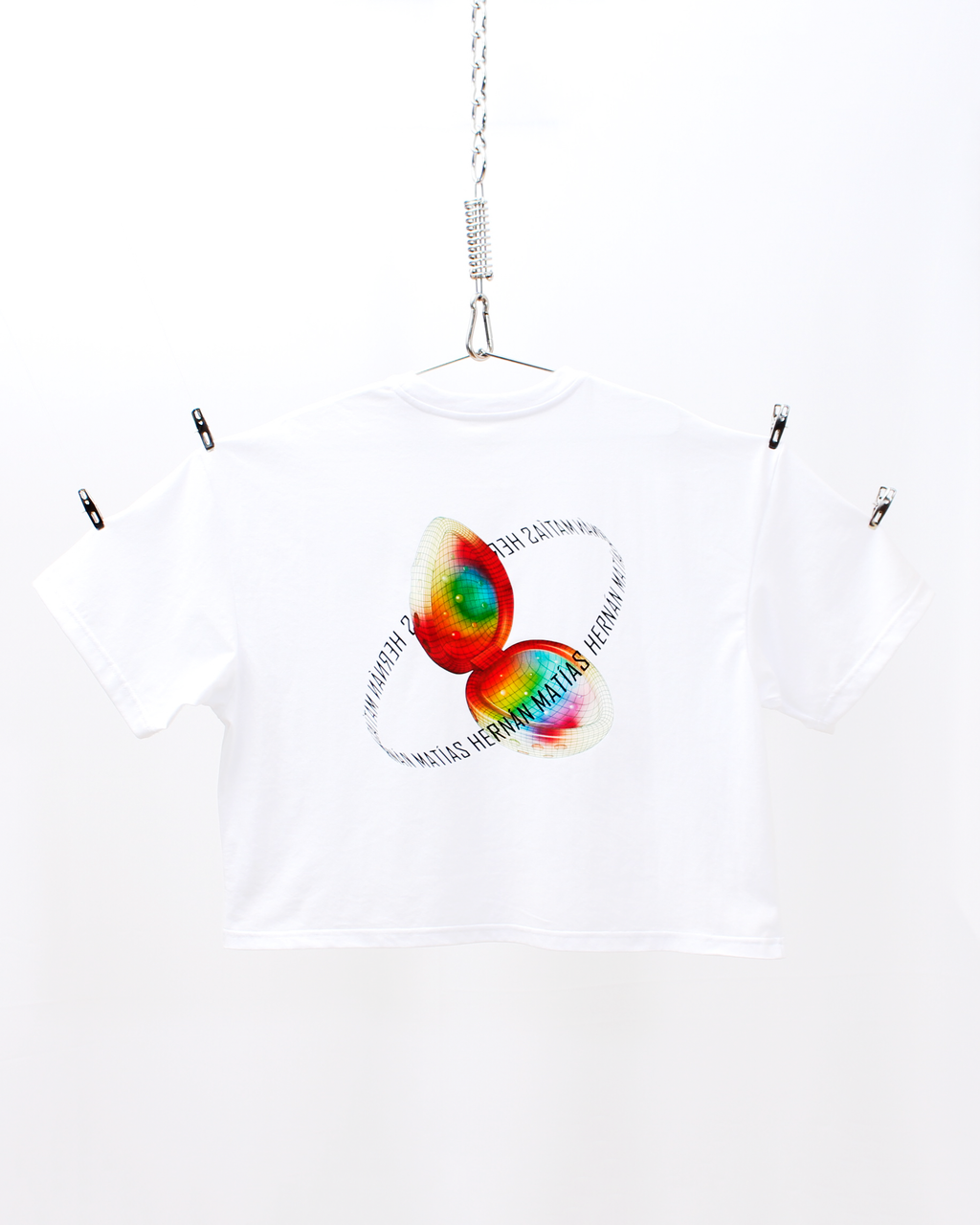 Polera Boxyfit Blanca Frutillita