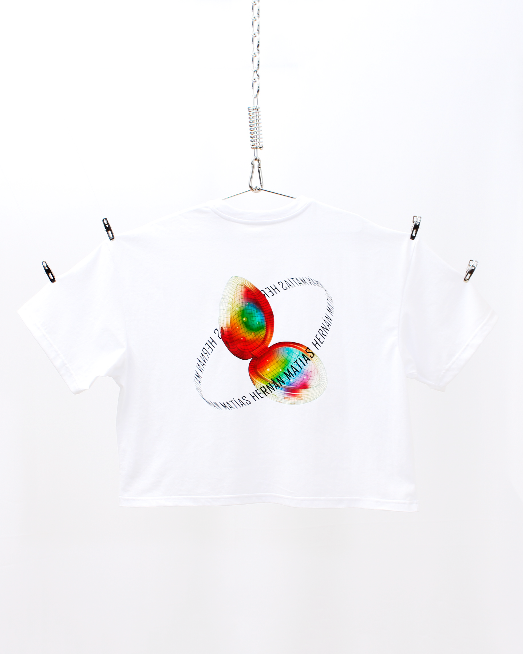 Polera Boxyfit Blanca Frutillita