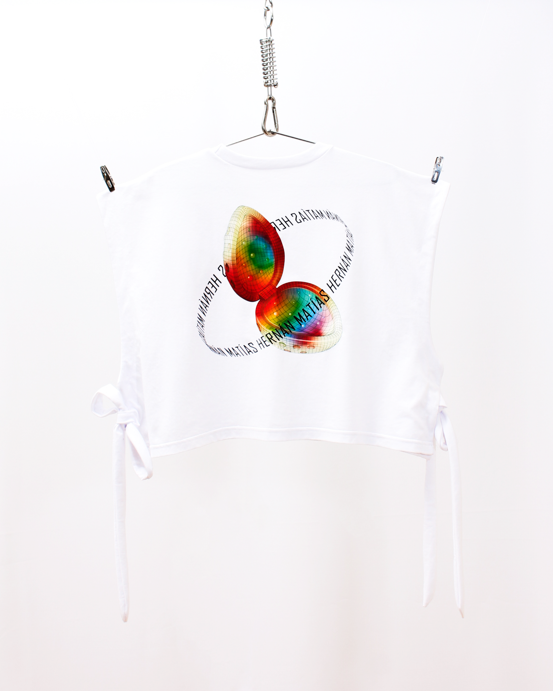 Polera Croptop Blanca Frutillita
