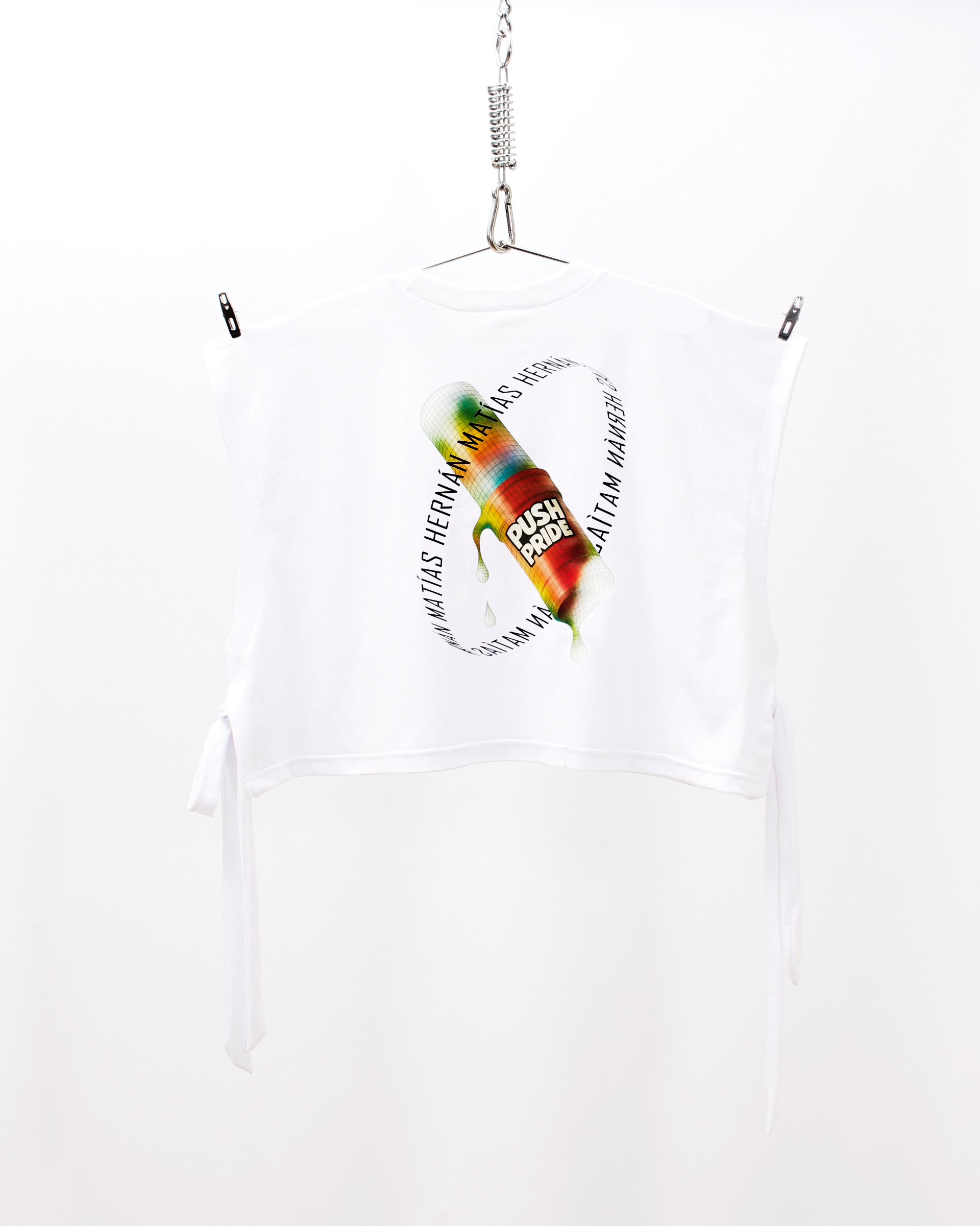 Polera Croptop Blanca PushPride