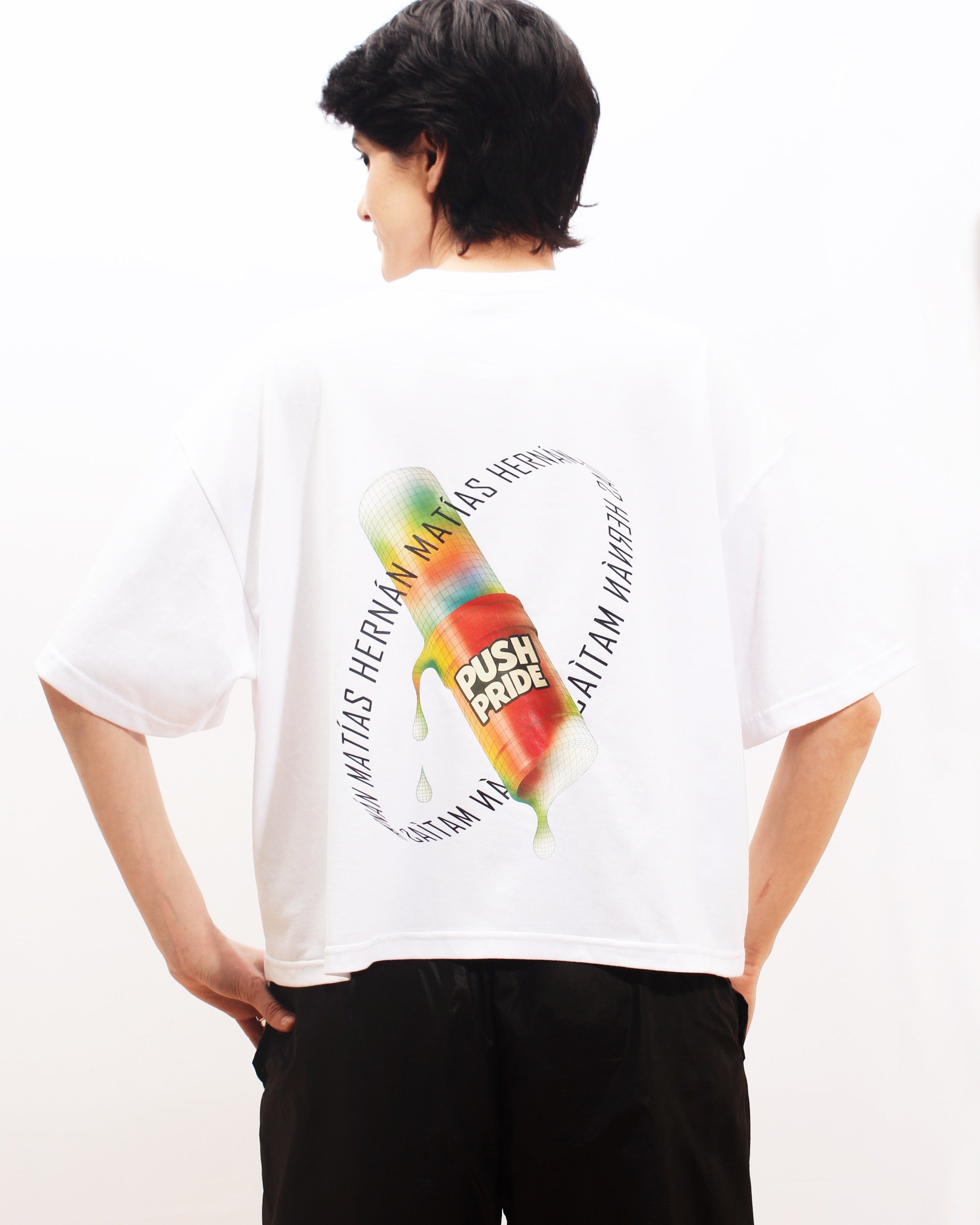 Polera Boxyfit Blanca PushPride