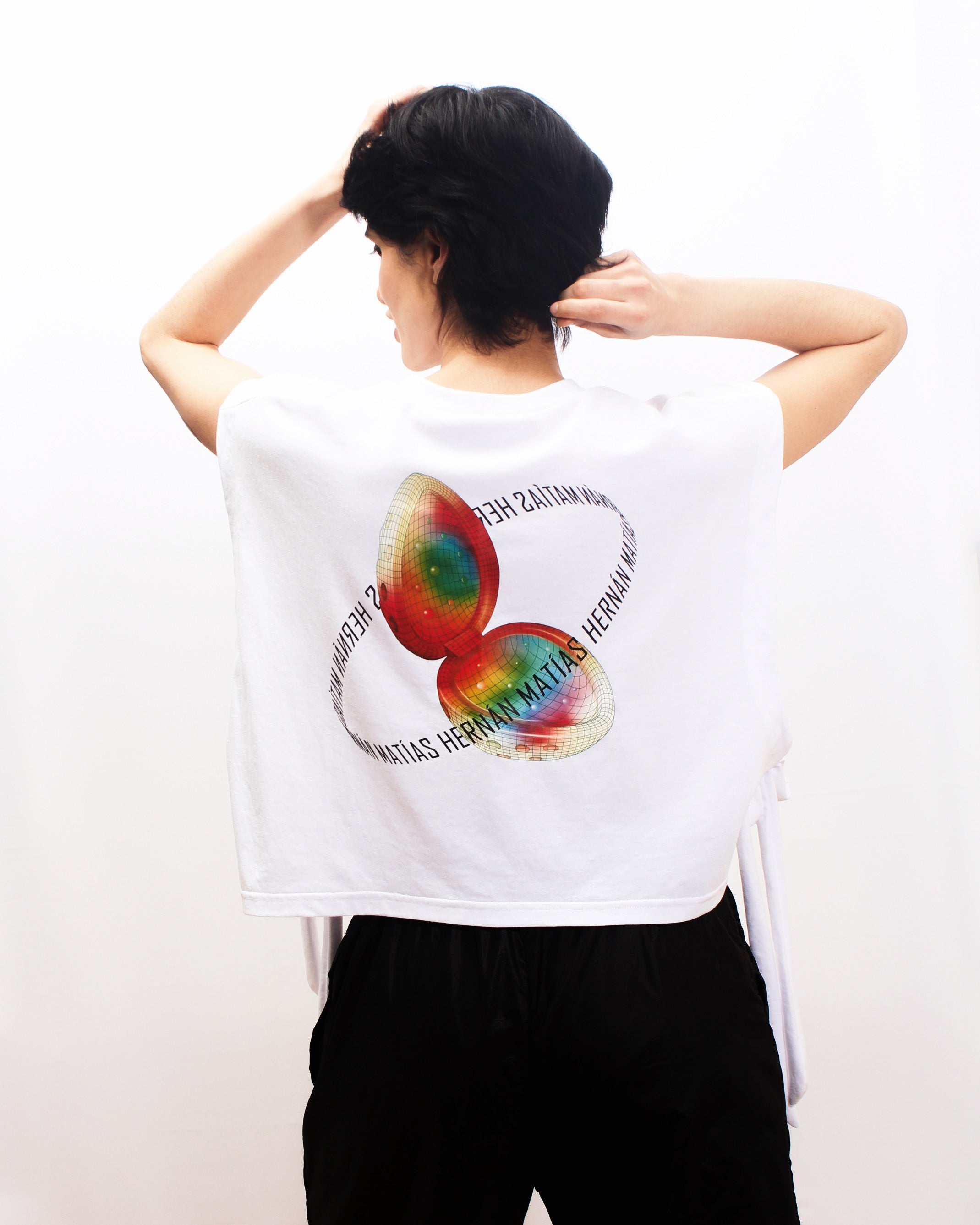 Polera Croptop Blanca Frutillita