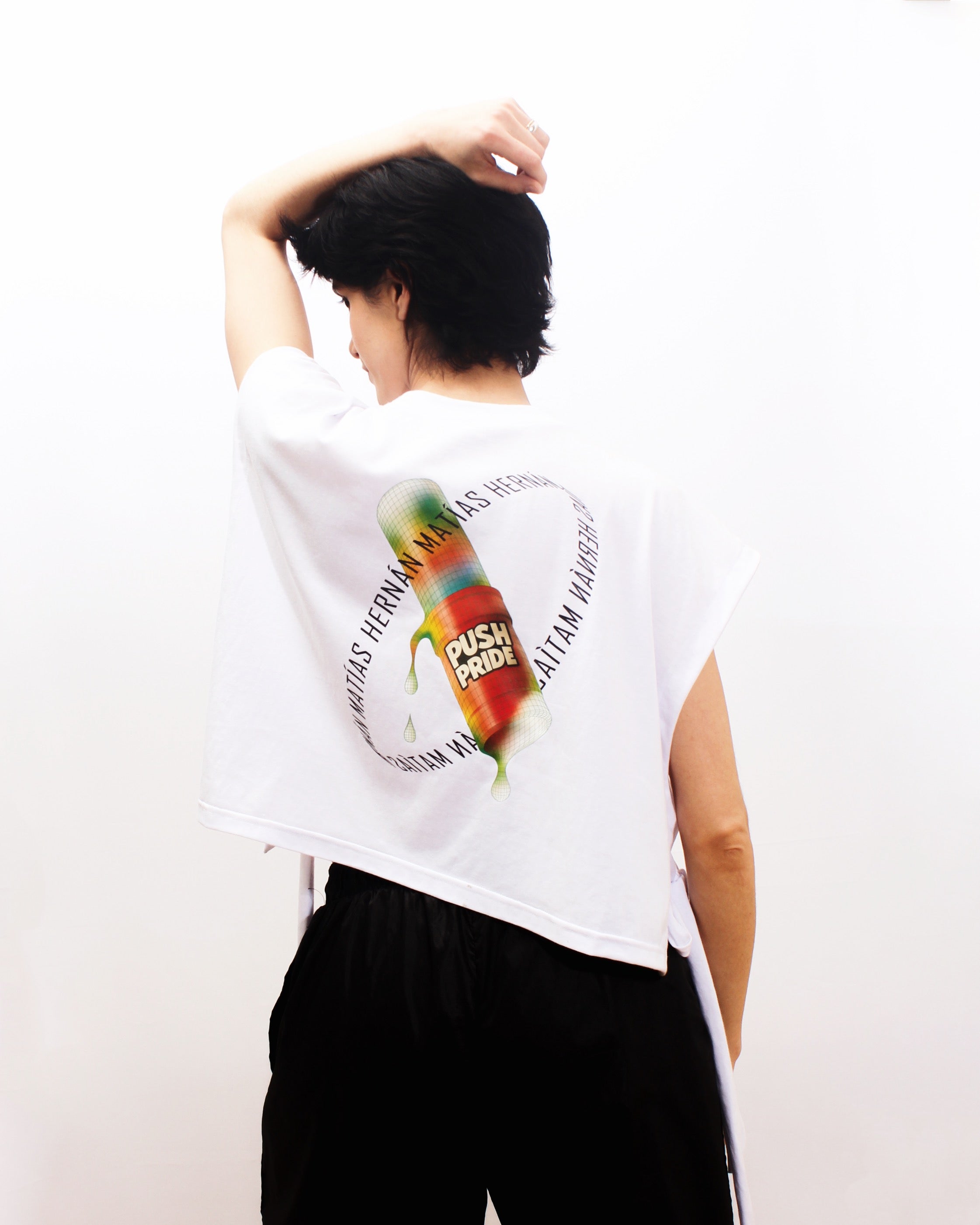 Polera Croptop Blanca PushPride