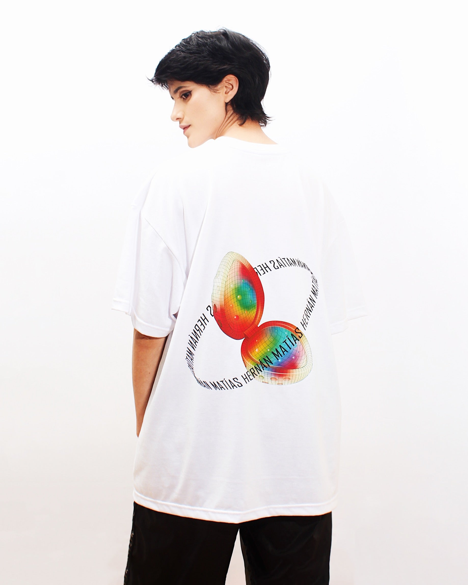 Polera Oversize Blanca Frutillita