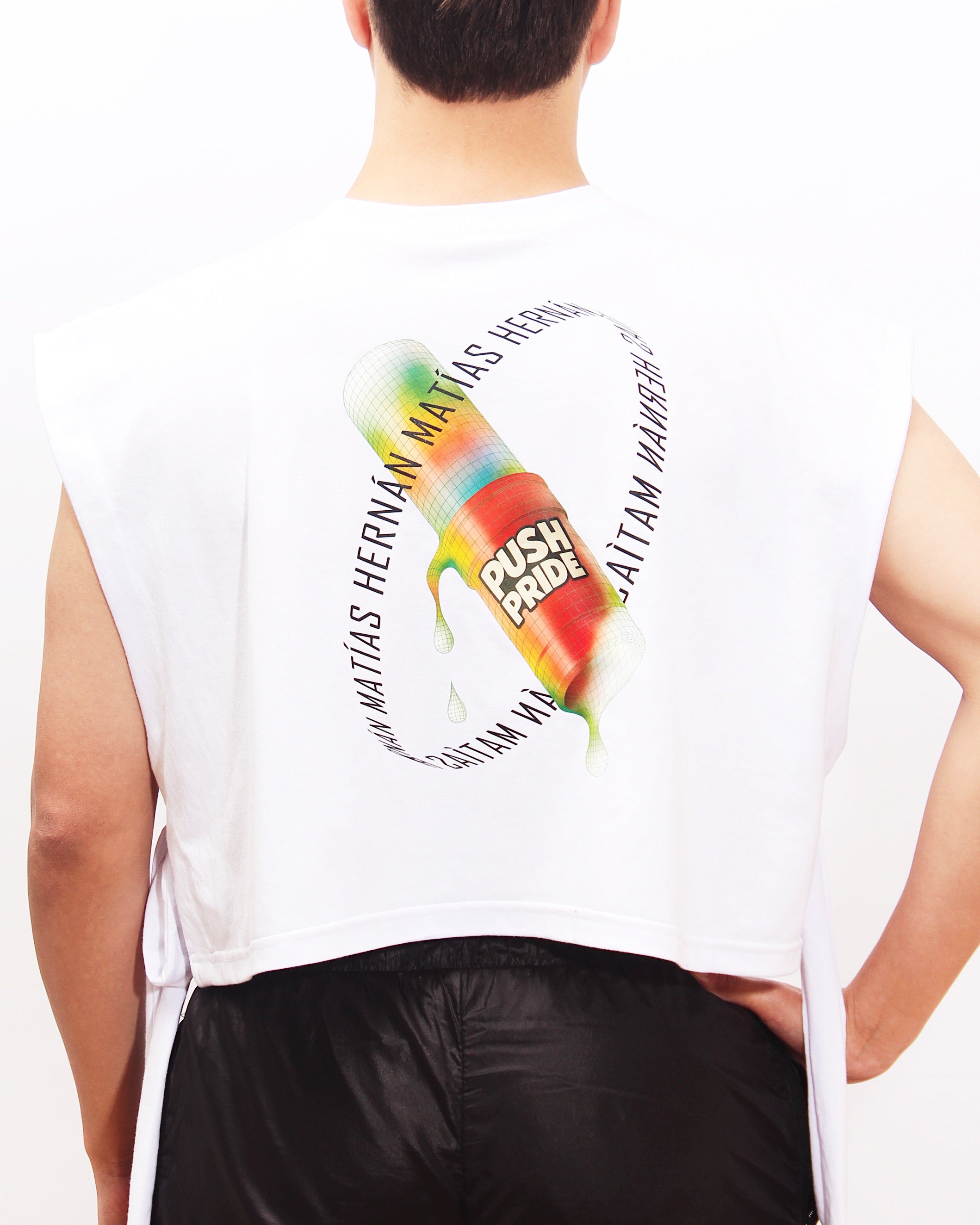 Polera Croptop Blanca PushPride