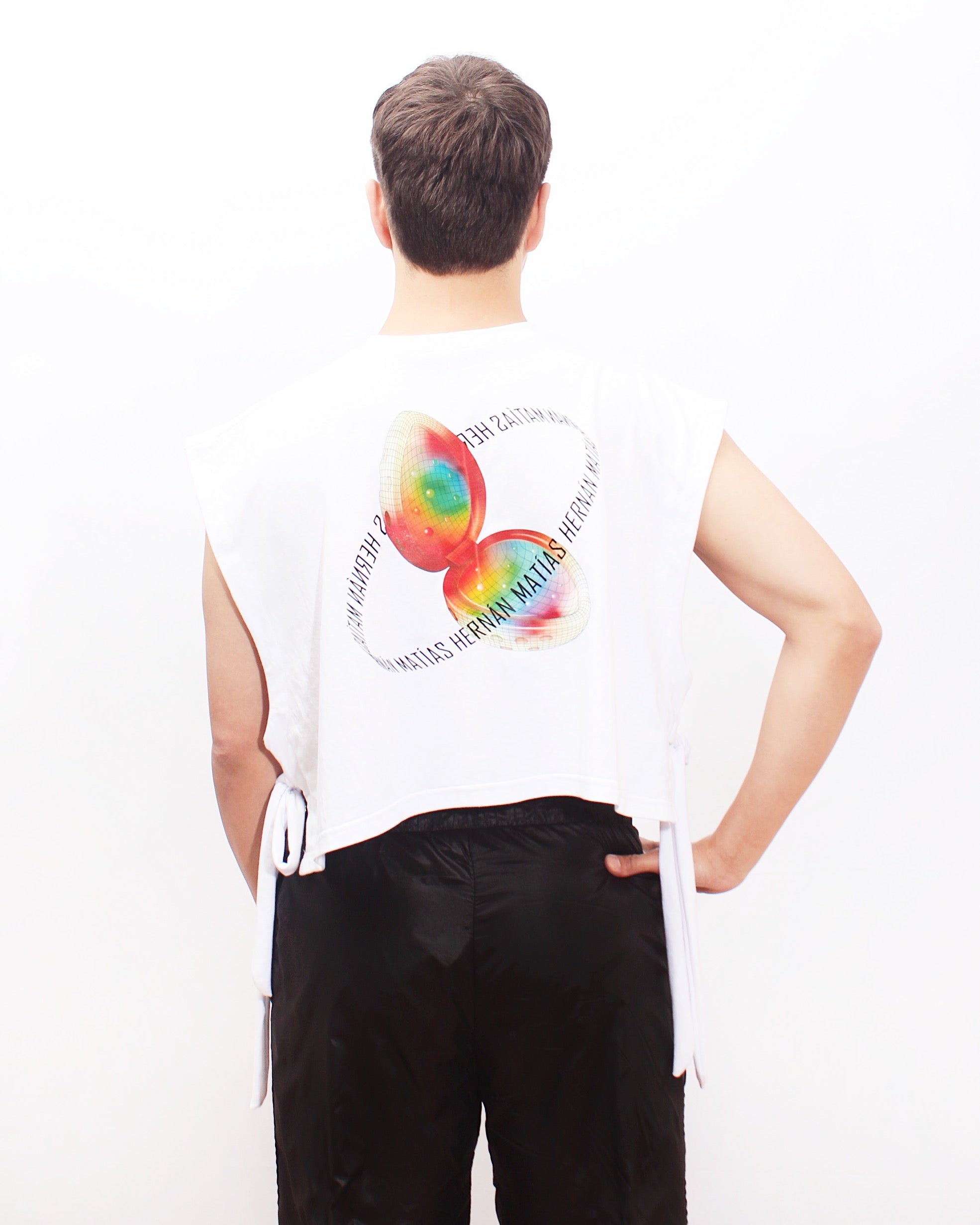 Polera Croptop Blanca Frutillita