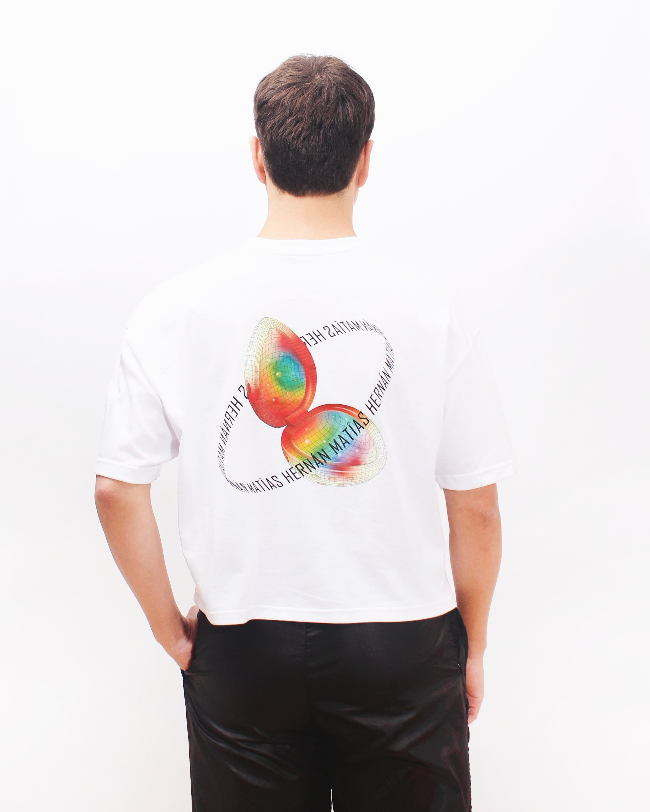 Polera Boxyfit Blanca Frutillita