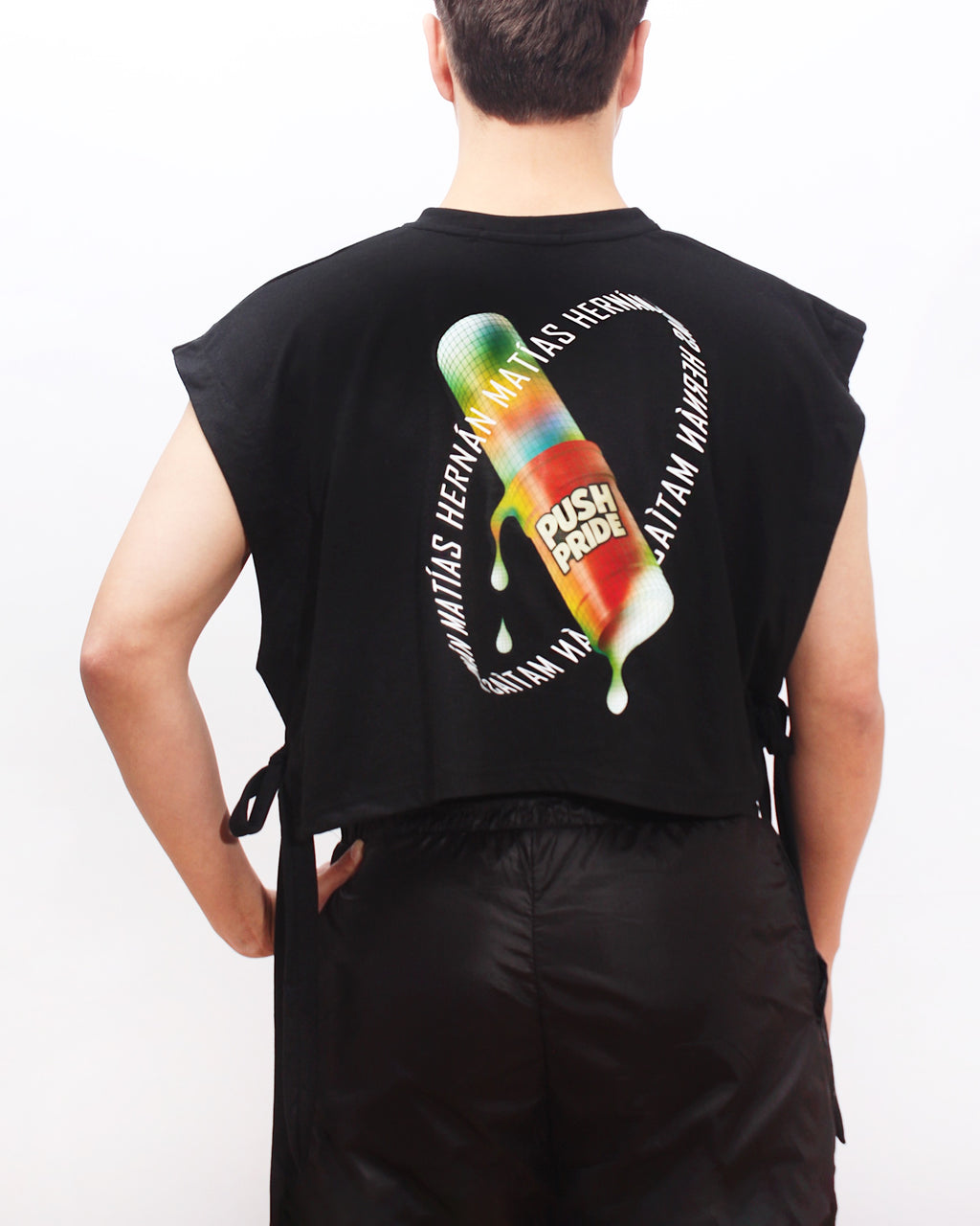 Polera Croptop Negra PushPride