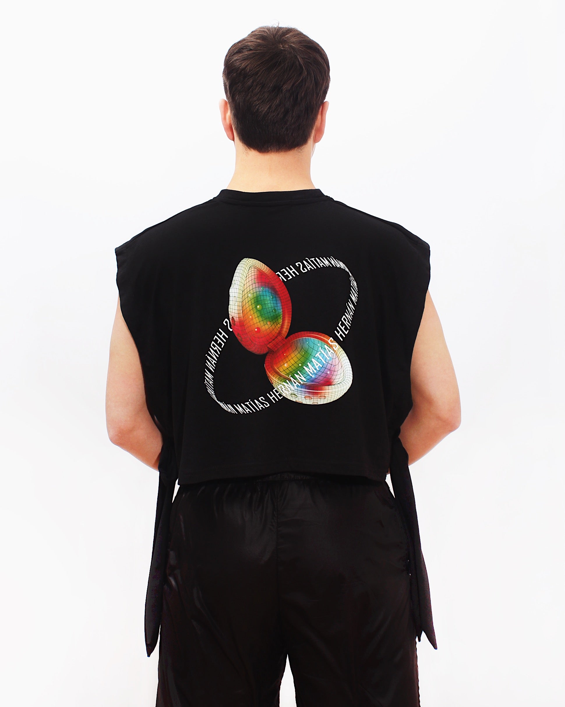 Polera Croptop Negra Frutillita