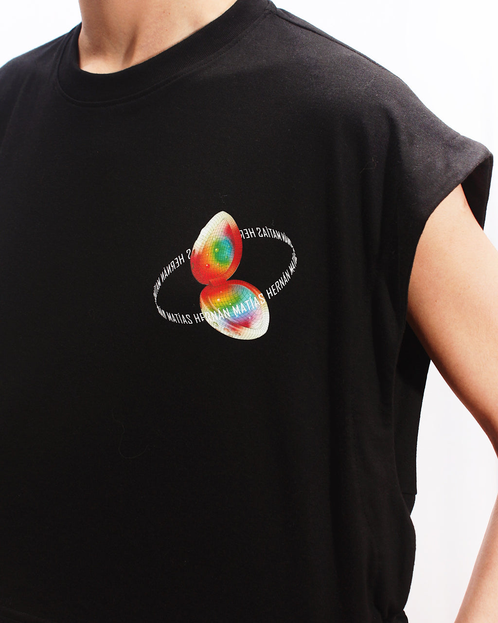 Polera Croptop Negra Frutillita