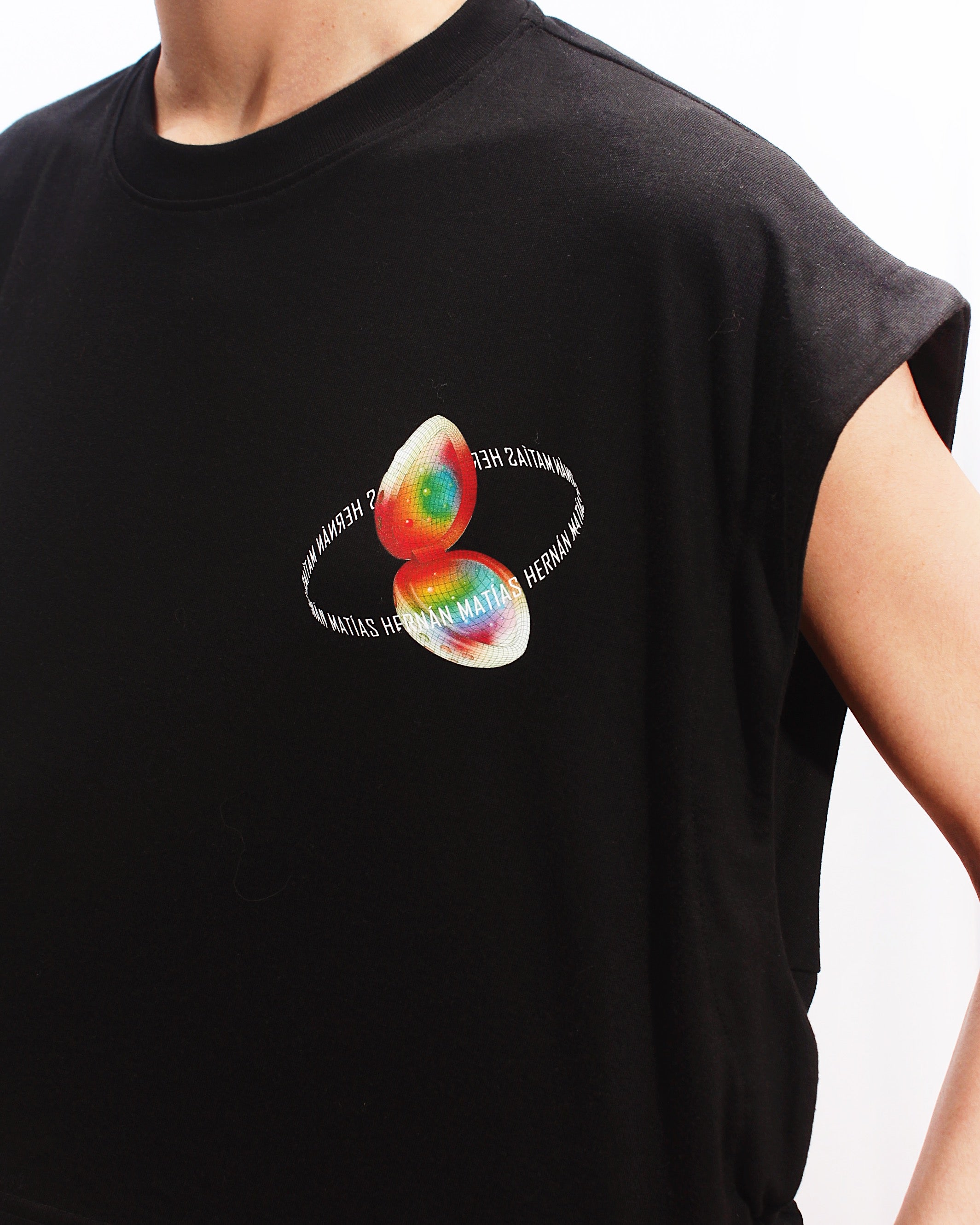 Polera Croptop Negra Frutillita