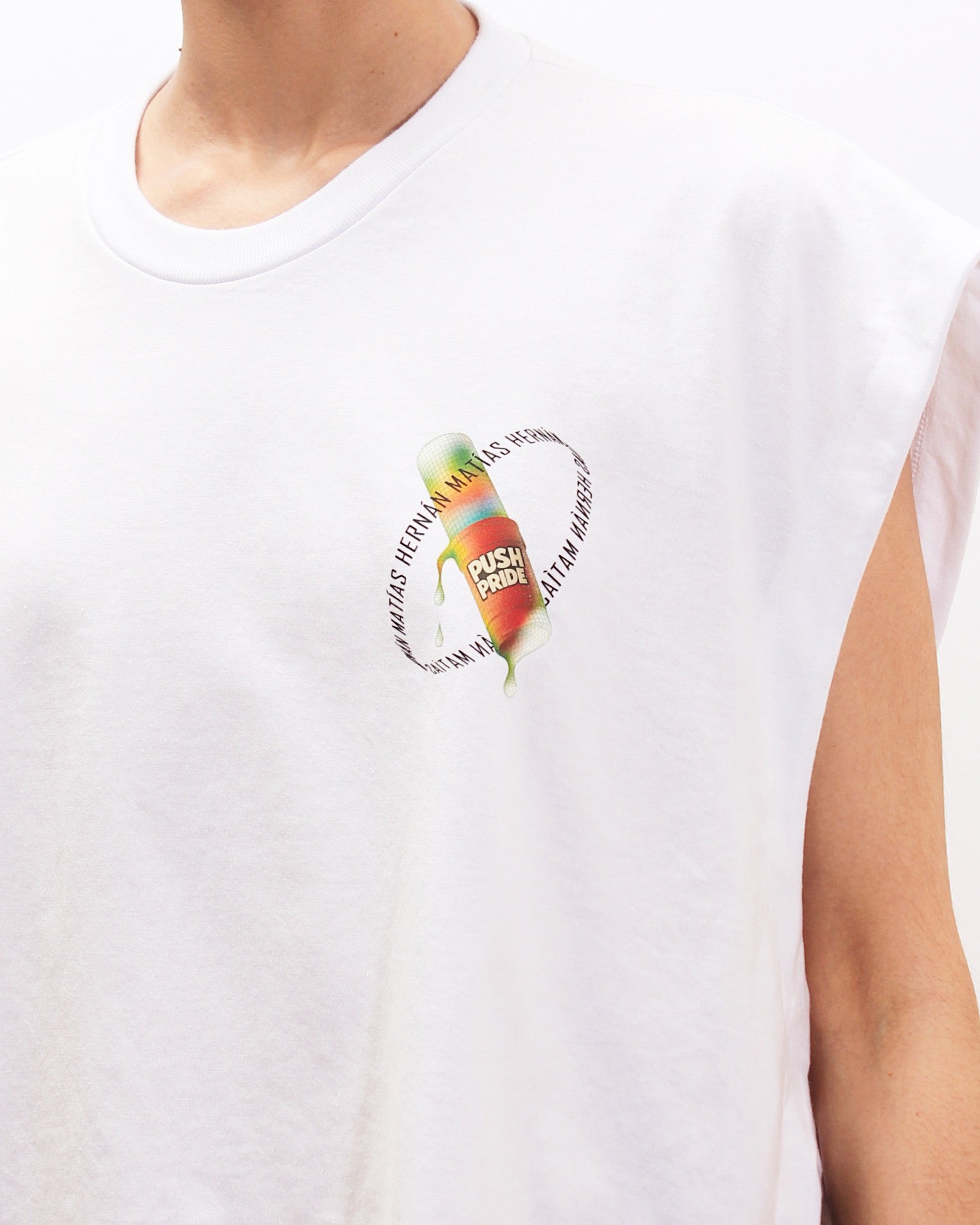 Polera Croptop Blanca PushPride