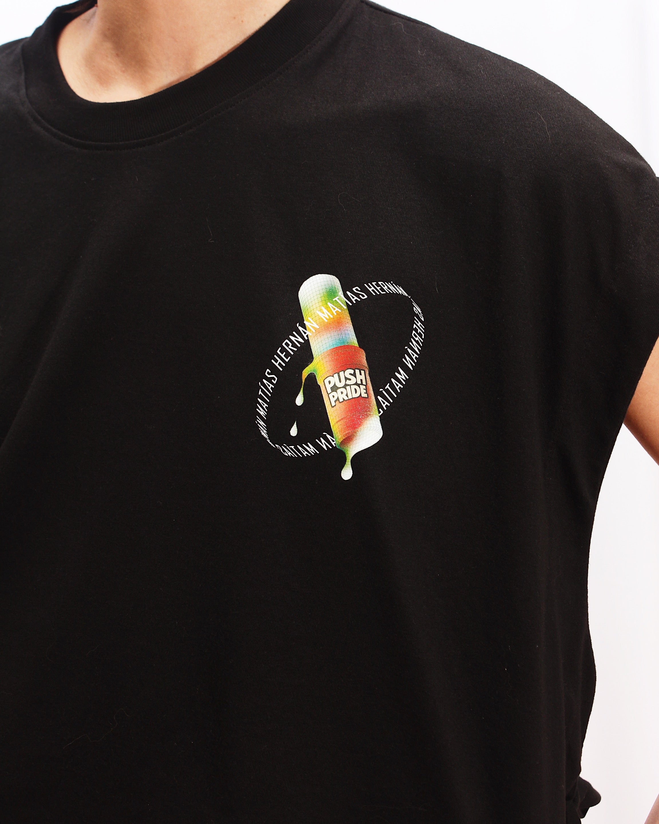 Polera Croptop Negra PushPride