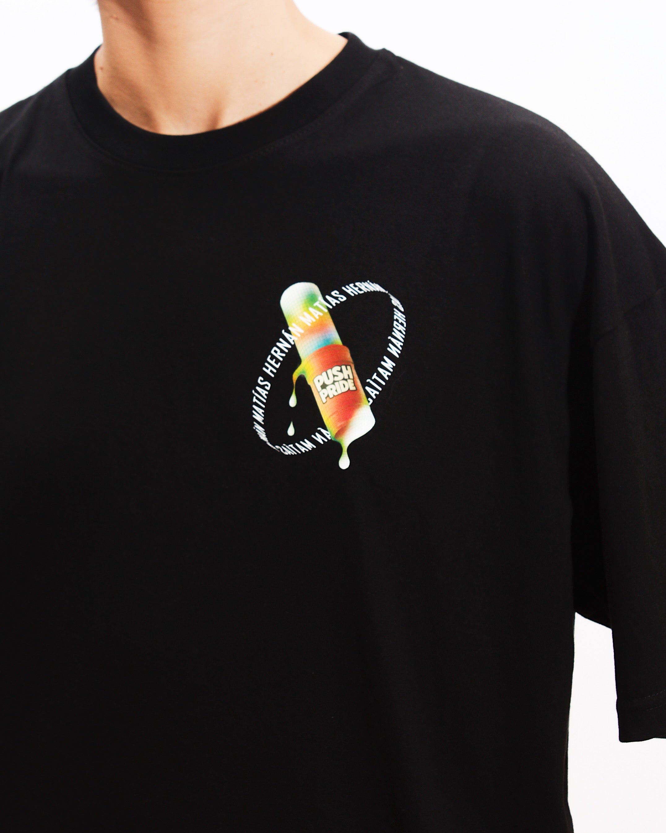 Polera Oversize Negra PushPride
