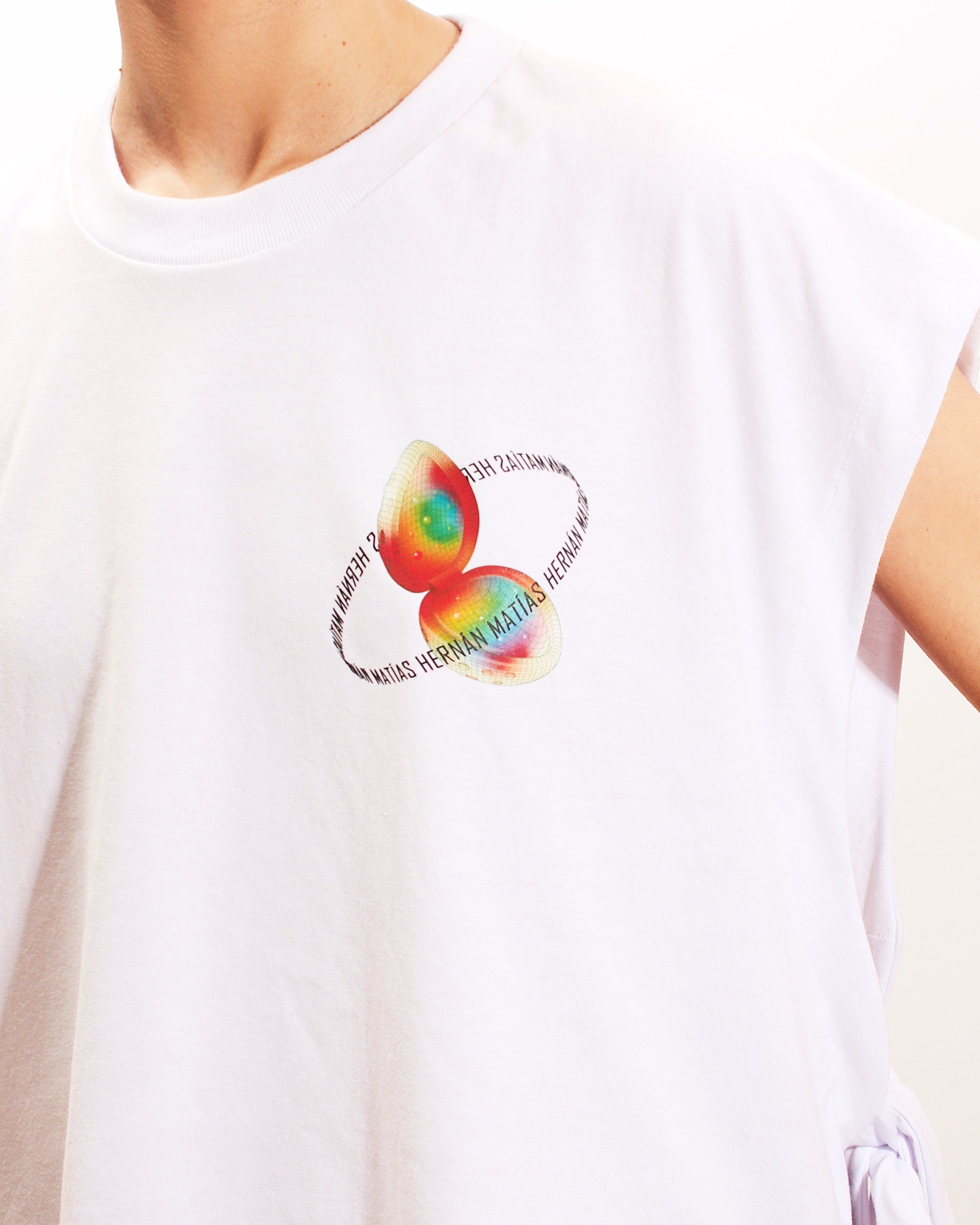 Polera Croptop Blanca Frutillita